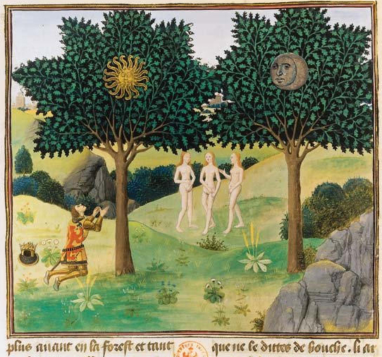 Les arbres du Soleil et de la Lune, Jean Wauquelin 1448